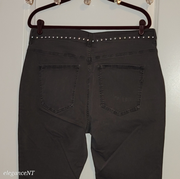 Express High Rise Studded Gray Legging Jeans Sz: 18 NWT - Picture 6 of 6